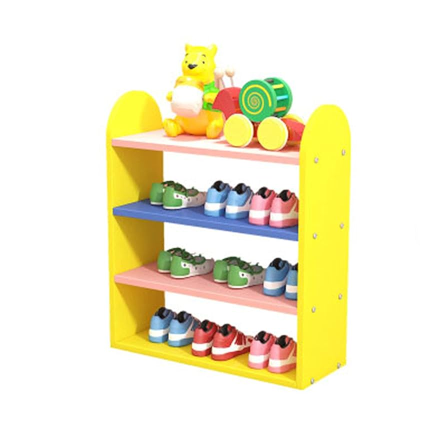 KOIZUMI★4段ラック　花台　子供用靴ラックにも… Amazon｜シューズラック 靴スタンド 靴ラック キッズ 子供用